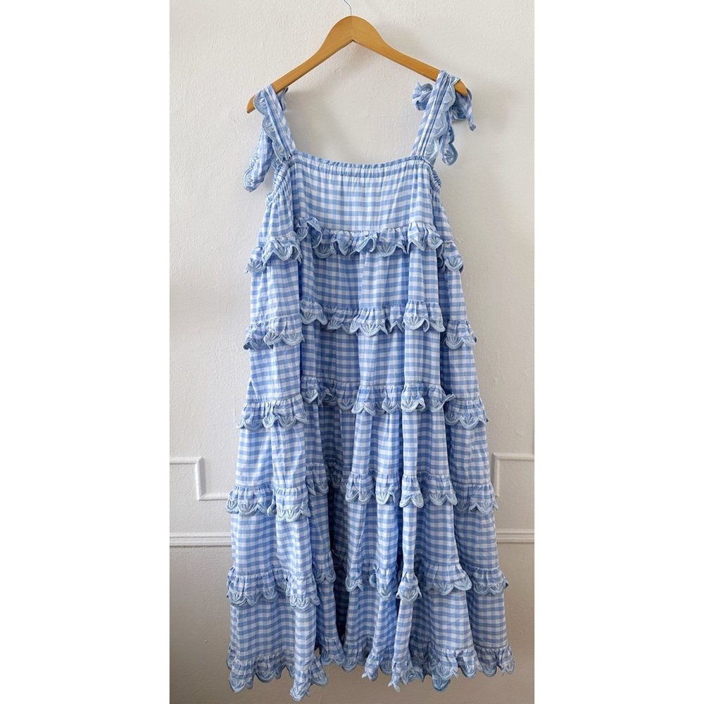 Innika Choo Dress Blue Gingham Dress - Picture 4 of 9